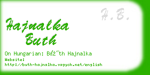 hajnalka buth business card